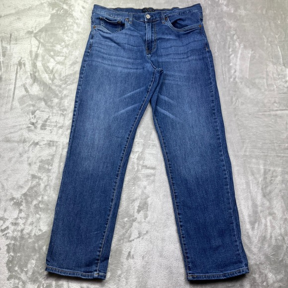 Lucky Brand 221 Straight Jeans Dark Wash‎ Denim Classic Fit Mens Sz 36 Fits 34" - Picture 1 of 11